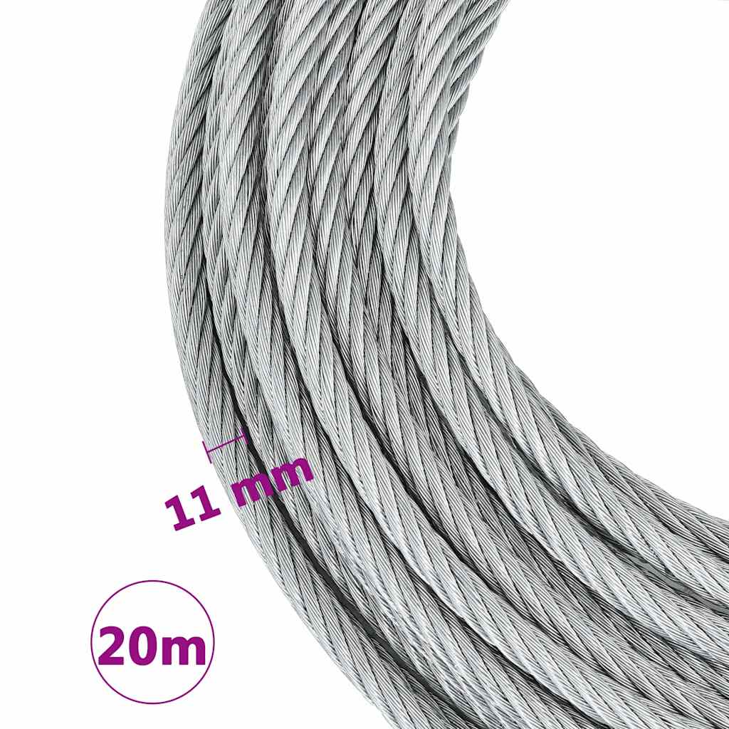 vidaXL Wire Rope Cable 1600 kg 20 m 4