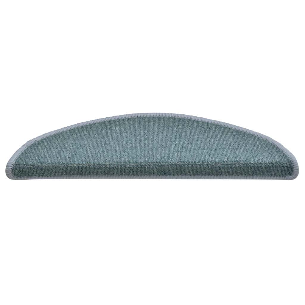 vidaXL Stair mats 15 pcs 56 x 17 x 3 cm Non-Slip Sea Blue 5