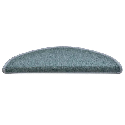 vidaXL Stair mats 15 pcs 56 x 17 x 3 cm Non-Slip Sea Blue 5