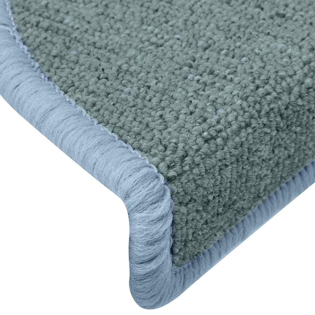 vidaXL Stair mats 15 pcs 65 x 24 x 4 cm Non-Slip Sea Blue 6