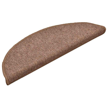 vidaXL Stair mats 15 pcs 56 x 17 x 3 cm Non-Slip Brown 3