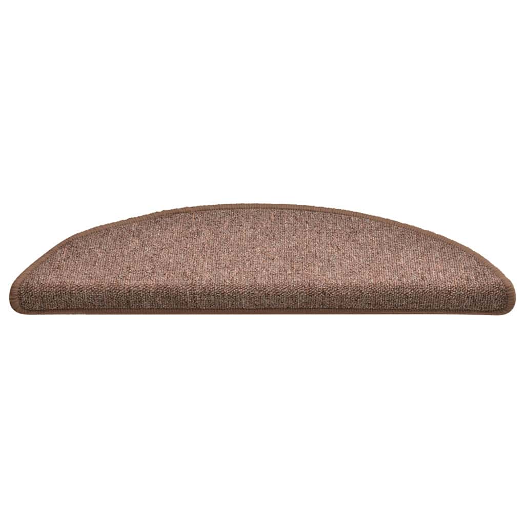 vidaXL Stair mats 15 pcs 56 x 17 x 3 cm Non-Slip Brown 5