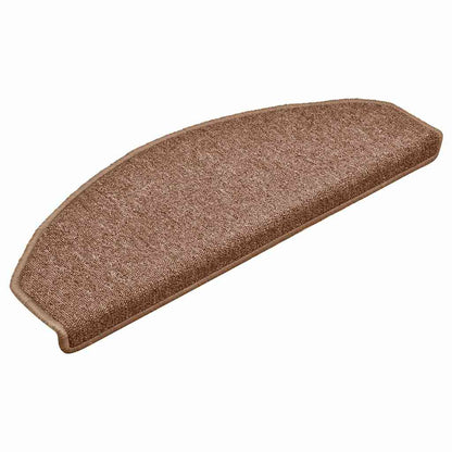 vidaXL Stair mats 15 pcs 65 x 24 x 4 cm Non-Slip Brown 3