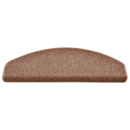 vidaXL Stair mats 15 pcs 65 x 24 x 4 cm Non-Slip Brown 4