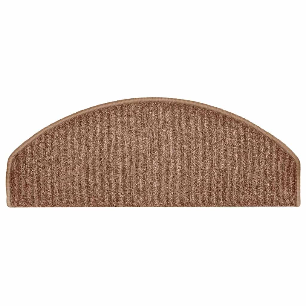 vidaXL Stair mats 15 pcs 65 x 24 x 4 cm Non-Slip Brown 5