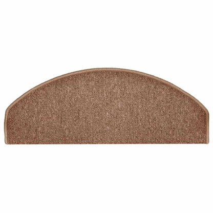 vidaXL Stair mats 15 pcs 65 x 24 x 4 cm Non-Slip Brown 5