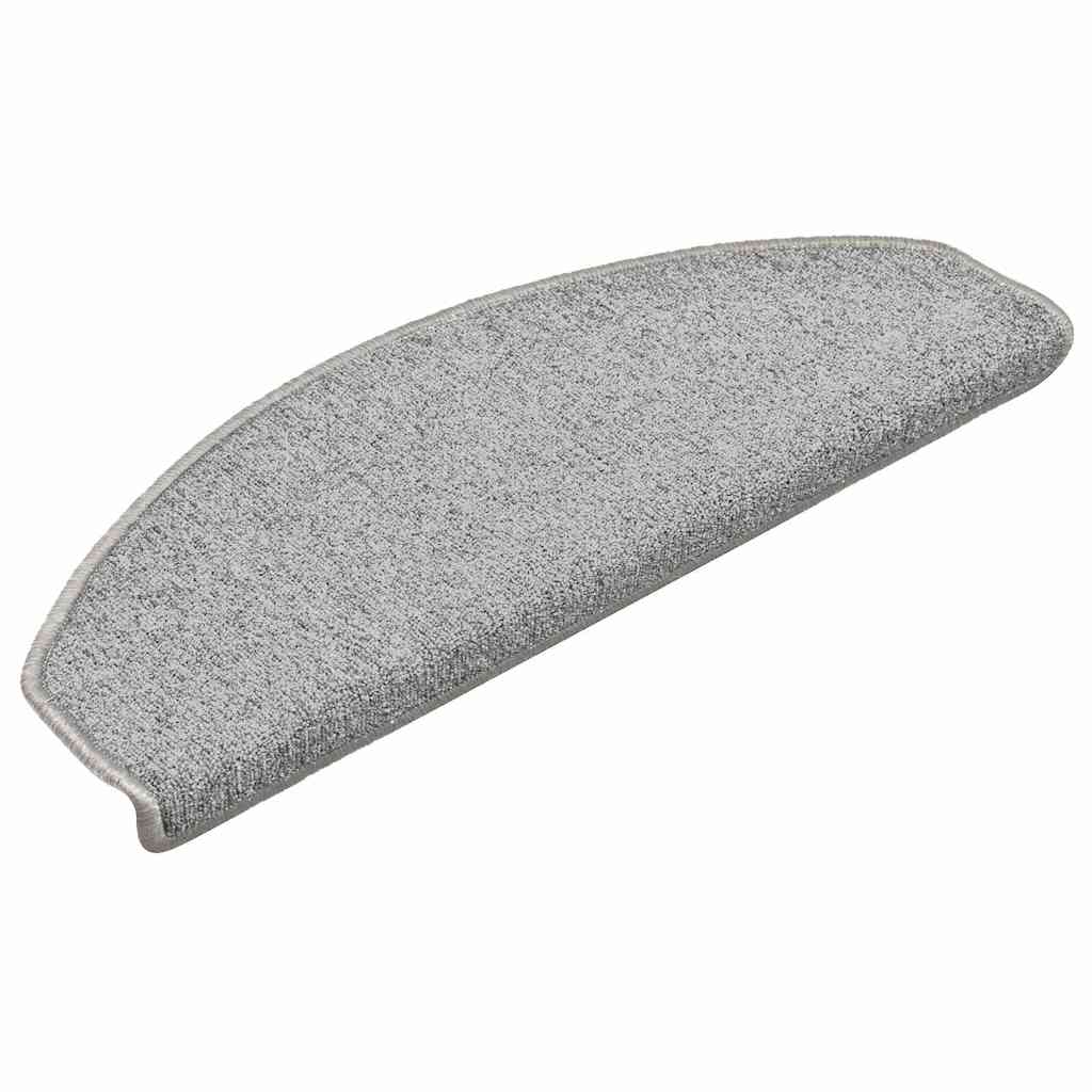 vidaXL Stair mats 15 pcs 65 x 24 x 4 cm Non-Slip White and Grey 3