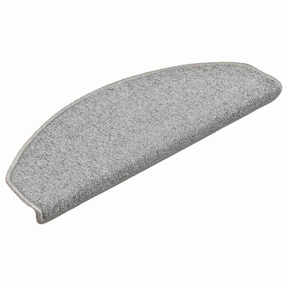 vidaXL Stair mats 15 pcs 65 x 24 x 4 cm Non-Slip White and Grey 3