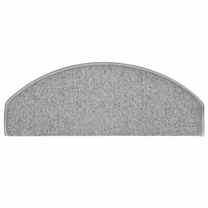 vidaXL Stair mats 15 pcs 65 x 24 x 4 cm Non-Slip White and Grey 5