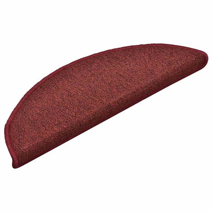vidaXL Stair mats 15 pcs 56 x 17 x 3 cm Non-Slip Bordeaux Red 3