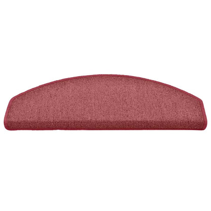 vidaXL Stair mats 15 pcs 65 x 24 x 4 cm Non-Slip Bordeaux Red 4