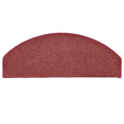 vidaXL Stair mats 15 pcs 65 x 24 x 4 cm Non-Slip Bordeaux Red 5
