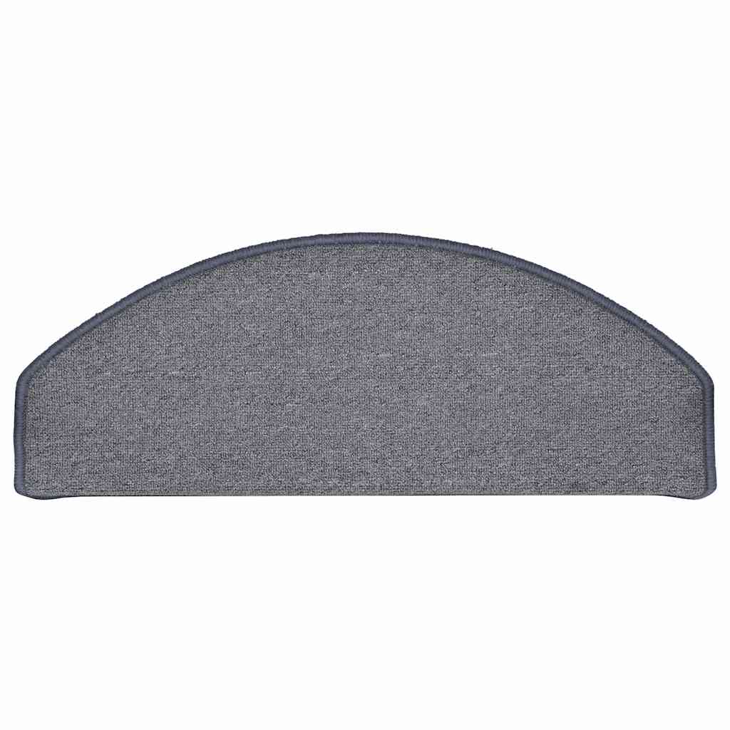 vidaXL Stair mats 15 pcs 65 x 24 x 4 cm Light Grey and Blue 6