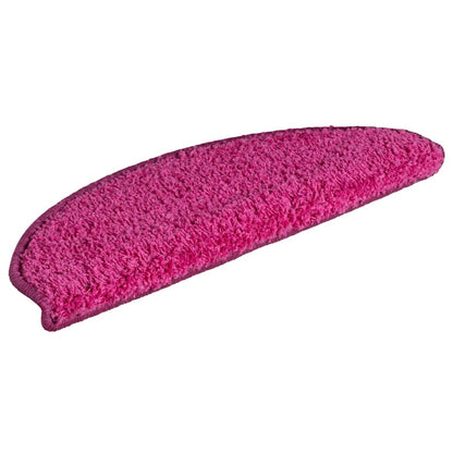 vidaXL Stair Mats 15 pcs 65x21x4 cm Pink Half Round Large 3