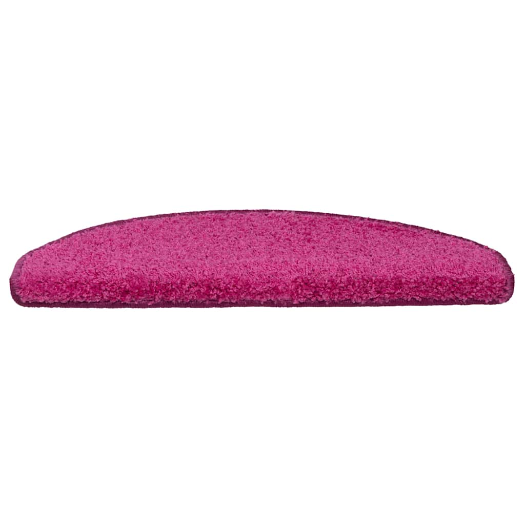 vidaXL Stair Mats 15 pcs 65x21x4 cm Pink Half Round Large 4