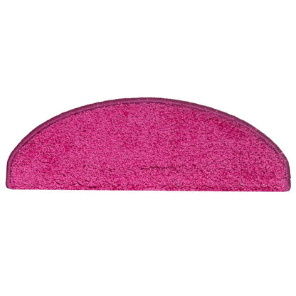 vidaXL Stair Mats 15 pcs 65x21x4 cm Pink Half Round Large 6