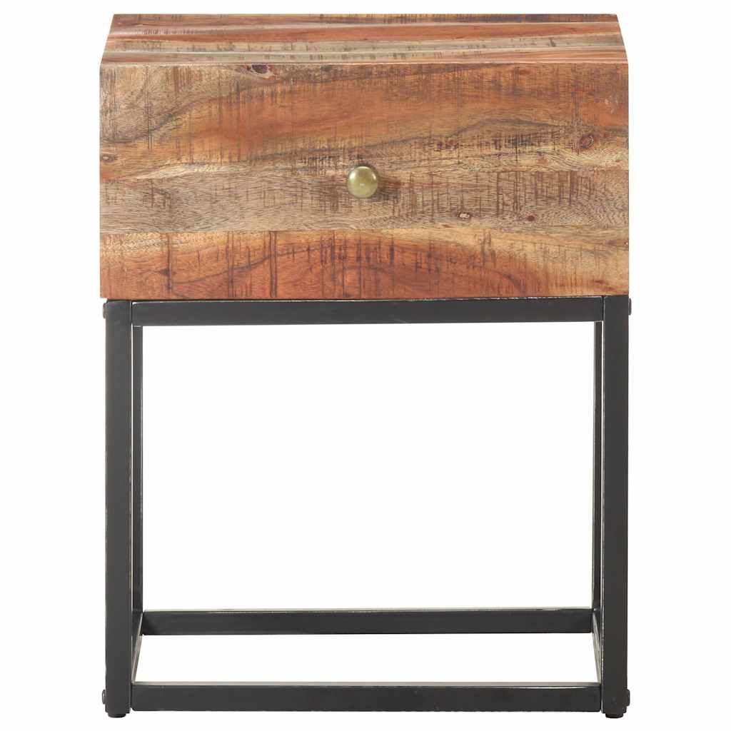 vidaXL Bedside Table 40x30x50 cm Rough Acacia Wood 3