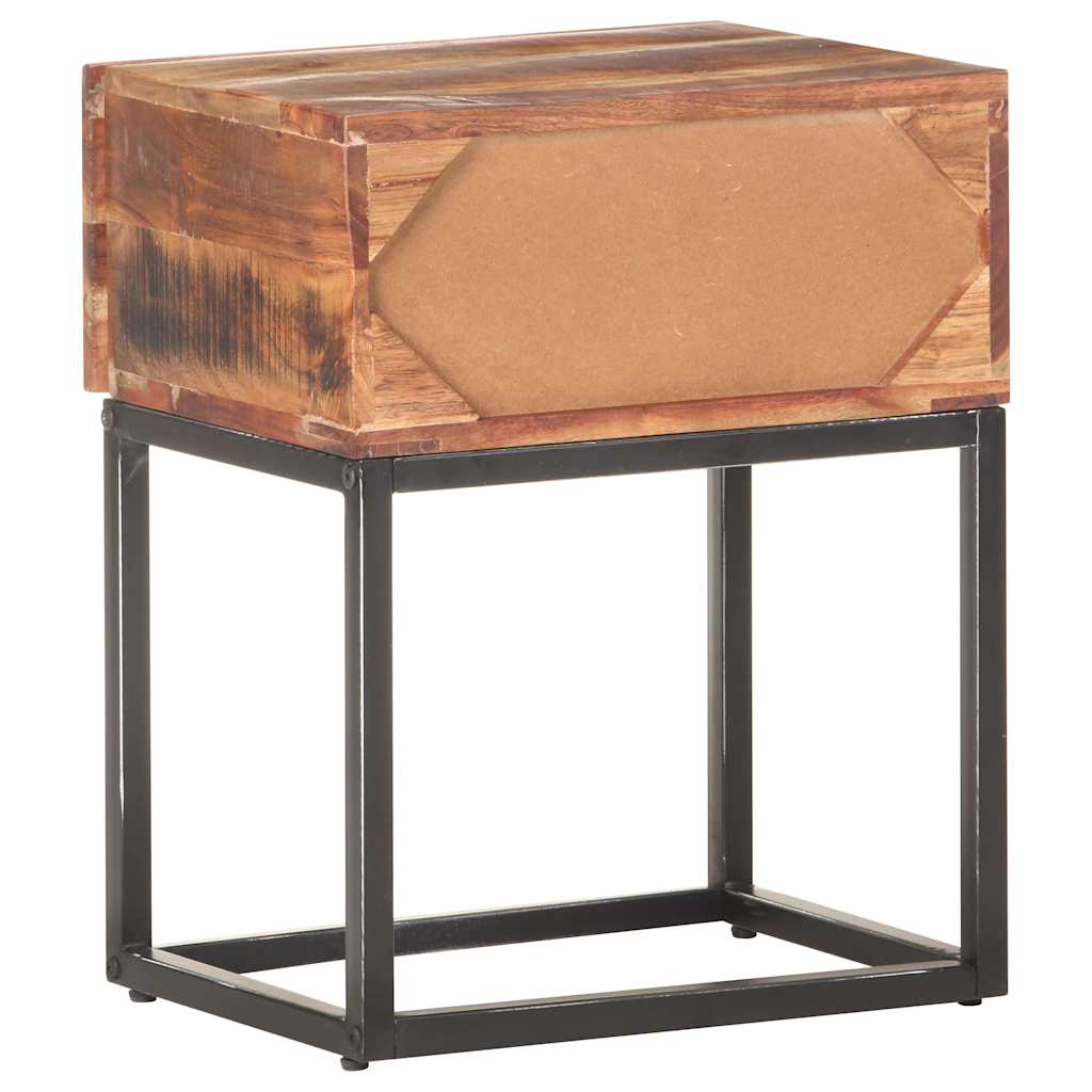vidaXL Bedside Table 40x30x50 cm Rough Acacia Wood 4