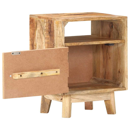 vidaXL Bedside Table 40x30x50 cm Rough Mango Wood 2