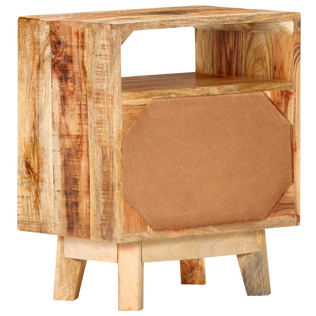 vidaXL Bedside Table 40x30x50 cm Rough Mango Wood 4