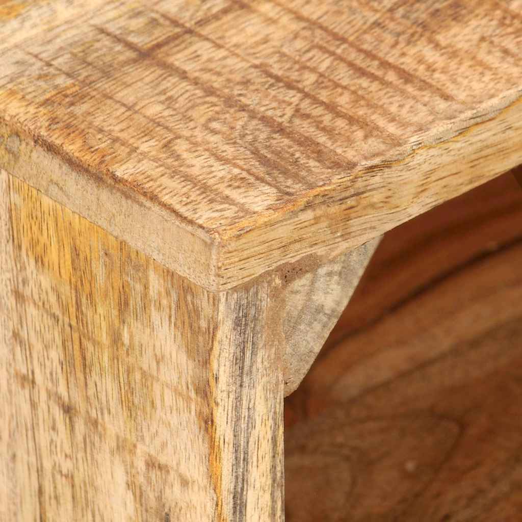 vidaXL Bedside Table 40x30x50 cm Rough Mango Wood 6