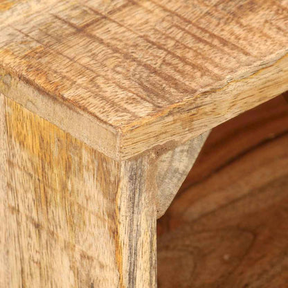 vidaXL Bedside Table 40x30x50 cm Rough Mango Wood 6