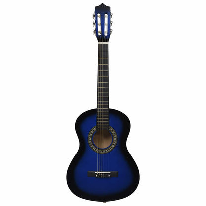 vidaXL Classical Guitar for Beginner and Kid with Bag Blue 1/2 34" 3