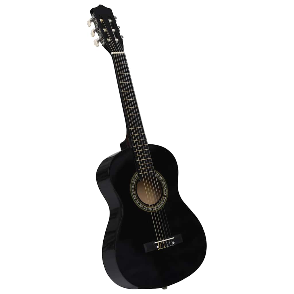 vidaXL Classical Guitar for Beginner and Kid with Bag Black 1/2 34" 2