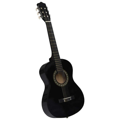vidaXL Classical Guitar for Beginner and Kid with Bag Black 1/2 34" 2