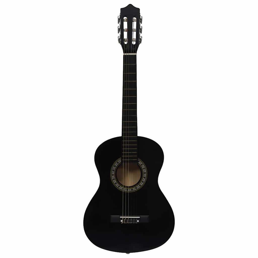 vidaXL Classical Guitar for Beginner and Kid with Bag Black 1/2 34" 3