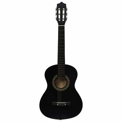 vidaXL Classical Guitar for Beginner and Kid with Bag Black 1/2 34" 3