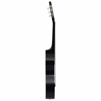vidaXL Classical Guitar for Beginner and Kid with Bag Black 1/2 34" 4