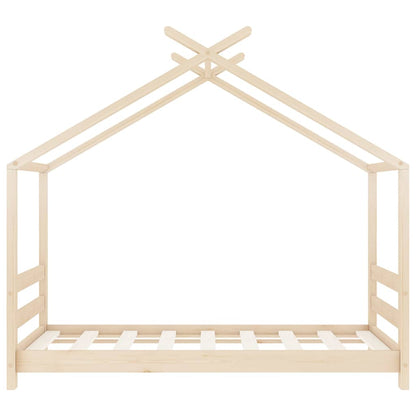 vidaXL Kids Bed Frame | Natural Wood | Solid Pine Wood, Plywood | 70x140 cm 4