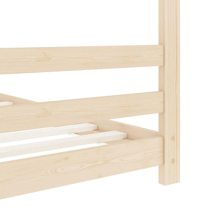 vidaXL Kids Bed Frame | Natural Wood | Solid Pine Wood, Plywood | 70x140 cm 6