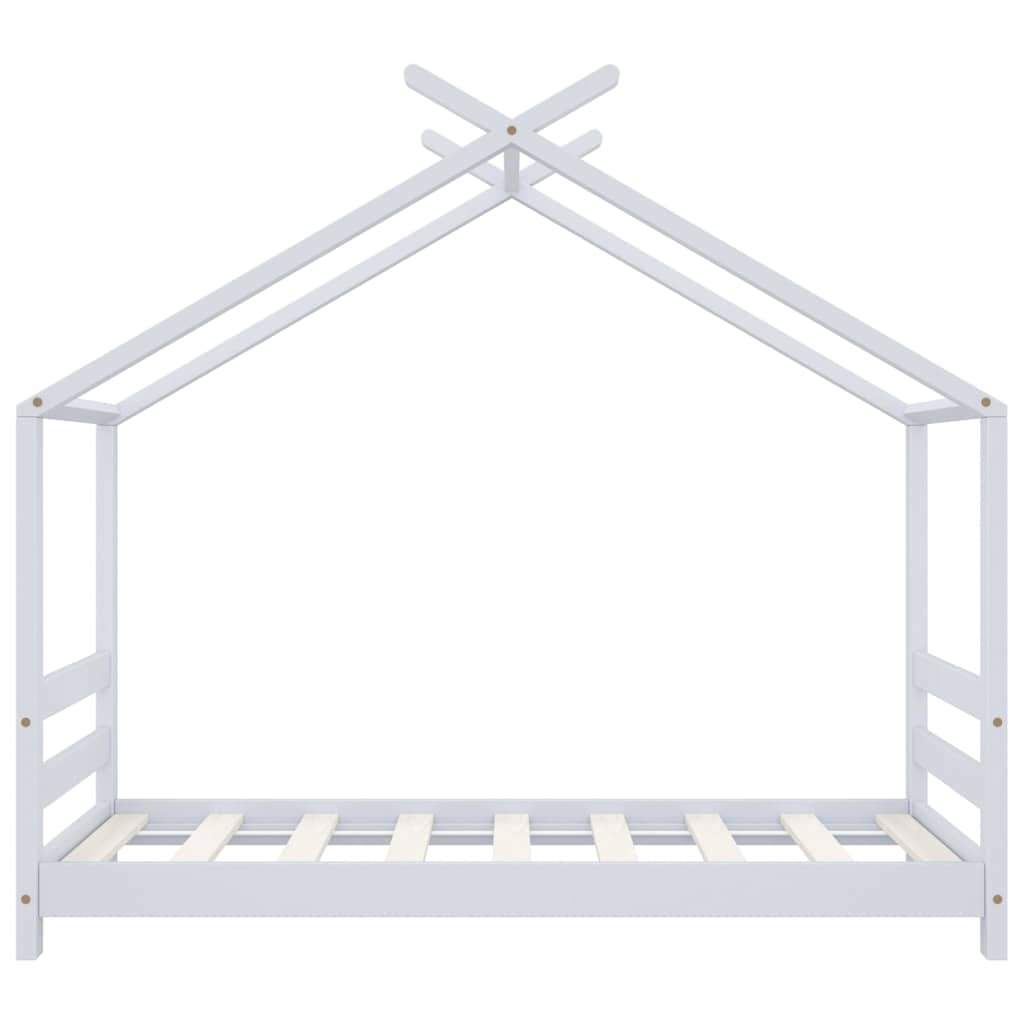 vidaXL Kids Bed Frame | White | Solid pine wood, plywood | Toddler | Durable 4
