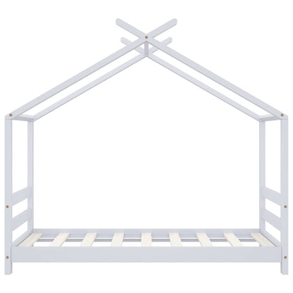 vidaXL Kids Bed Frame | White | Solid pine wood, plywood | Toddler | Durable 4