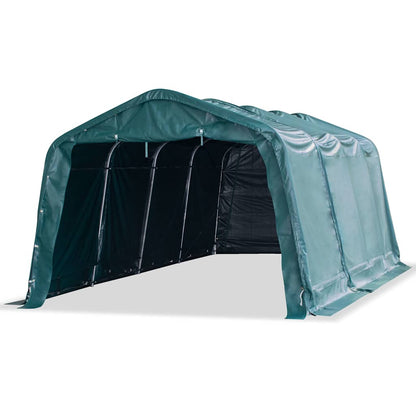 Removable Livestock Tent PVC 550 g/m² 3,3x8 m Dark Green 3.3 x 6.4 m