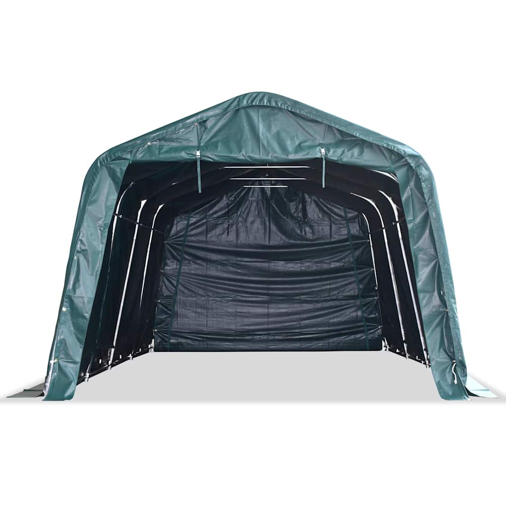 Removable Livestock Tent PVC 550 g/m² 3,3x8 m Dark Green 3.3 x 6.4 m