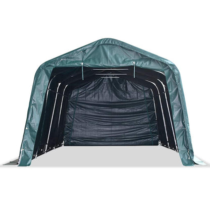 Removable Livestock Tent PVC 550 g/m² 3,3x8 m Dark Green 3.3 x 6.4 m