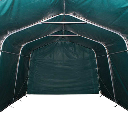 Removable Livestock Tent PVC 550 g/m² 3,3x8 m Dark Green 3.3 x 6.4 m