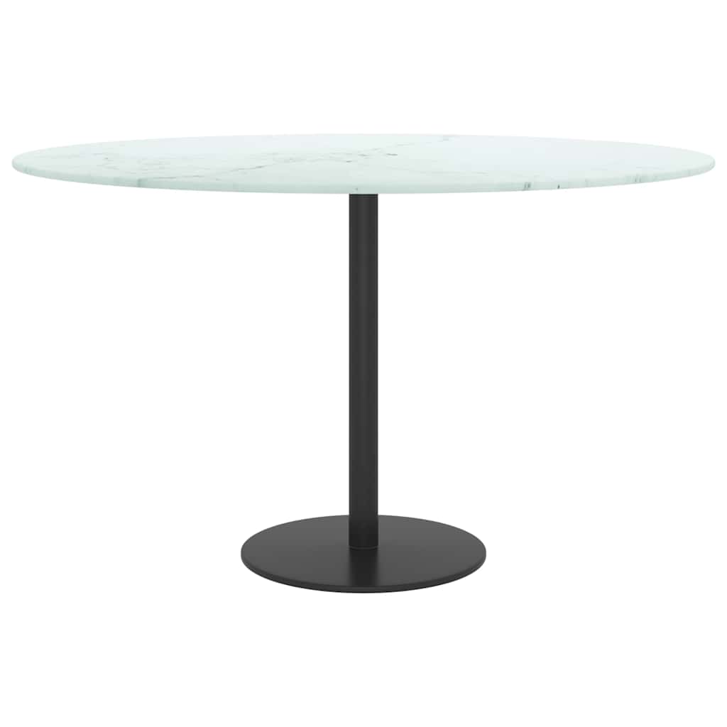 vidaXL Table Top | White with marble design | Tempered glass | 70 cm Diameter 3