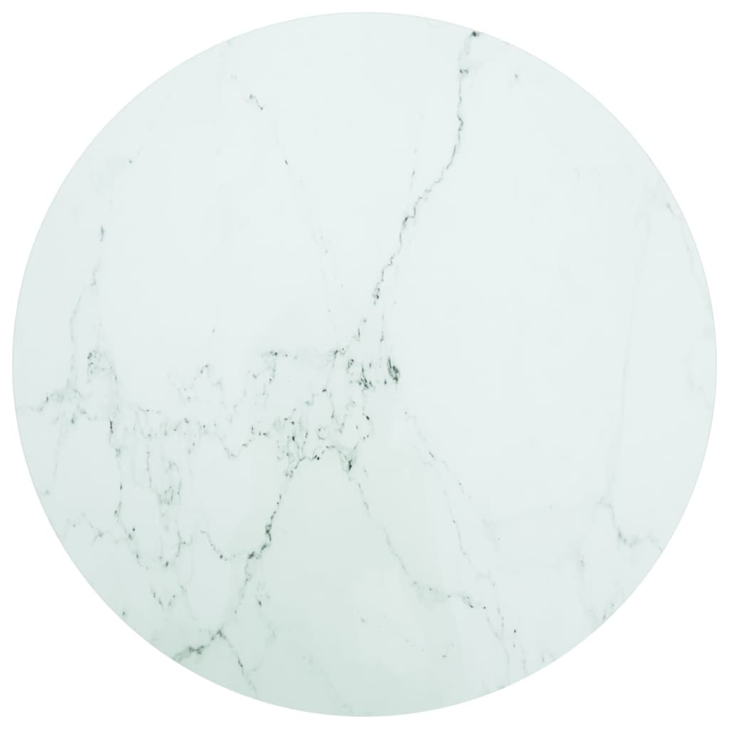 vidaXL Table Top | White | Tempered glass | 80 cm diameter |  Durable 1