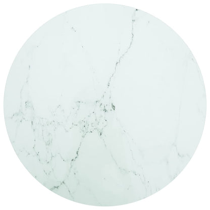 vidaXL Table Top | White | Tempered glass | 80 cm diameter |  Durable 1