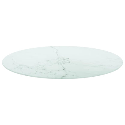 vidaXL Table Top | White | Tempered glass | 80 cm diameter |  Durable 2