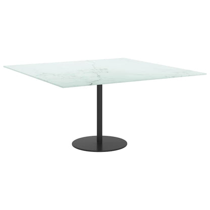 vidaXL Table Top | White with marble design | Tempered Glass | 80cm x 80cm 4