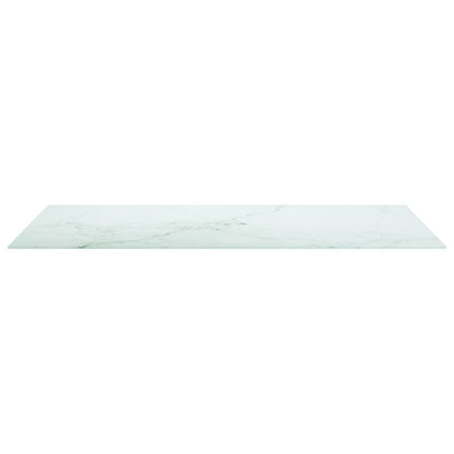 vidaXL Table Top | White | Tempered Glass | 120 x 65 cm |  Decorative Inlays 3