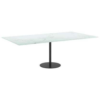 vidaXL Table Top | White | Tempered Glass | 120 x 65 cm |  Decorative Inlays 5