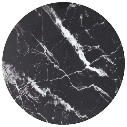 vidaXL Table Top | Black with marble pattern | Tempered glass | 70 cm diameter 1