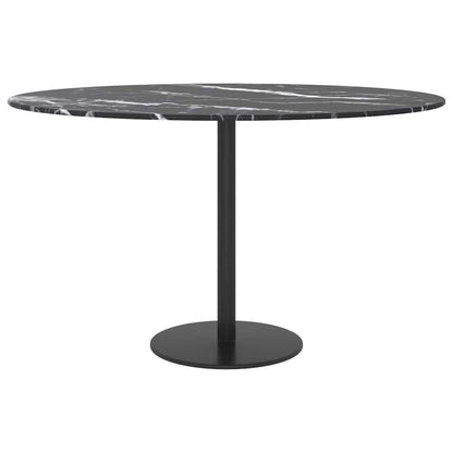 vidaXL Table Top | Black with marble pattern | Tempered glass | 70 cm diameter 3