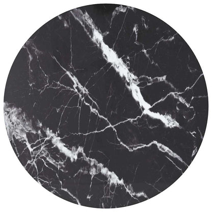 vidaXL Table Top | Black with marble design | Tempered Glass | Medium | Durable 1